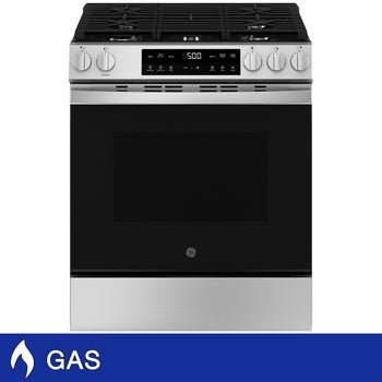 GE 30" Slide-In Front Control GAS Range