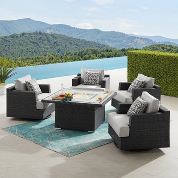Sirio Niko 5-piece Outdoor Patio Fire Chat Set
